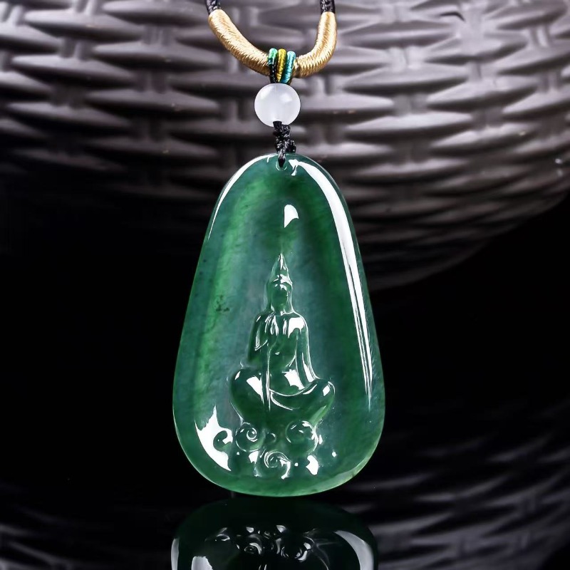 Jewelry & Watches Ltd - Naturalny prawdziwy szmaragdowy niebieski wisiorek z