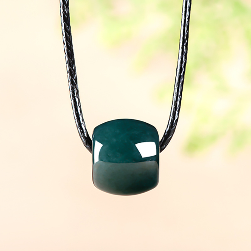 Jewelry & Watches Ltd - Naturalny Mjanmański Szmaragdowy Naszyjnik z Zawieszką