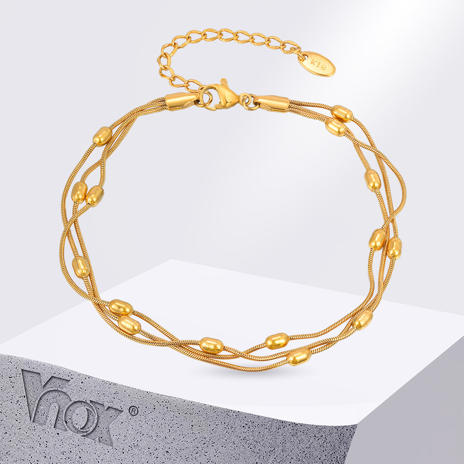 Vnox letnie trójwarstwowe łańc – Jc Jewelry & Watches Reviews recenzja i cena