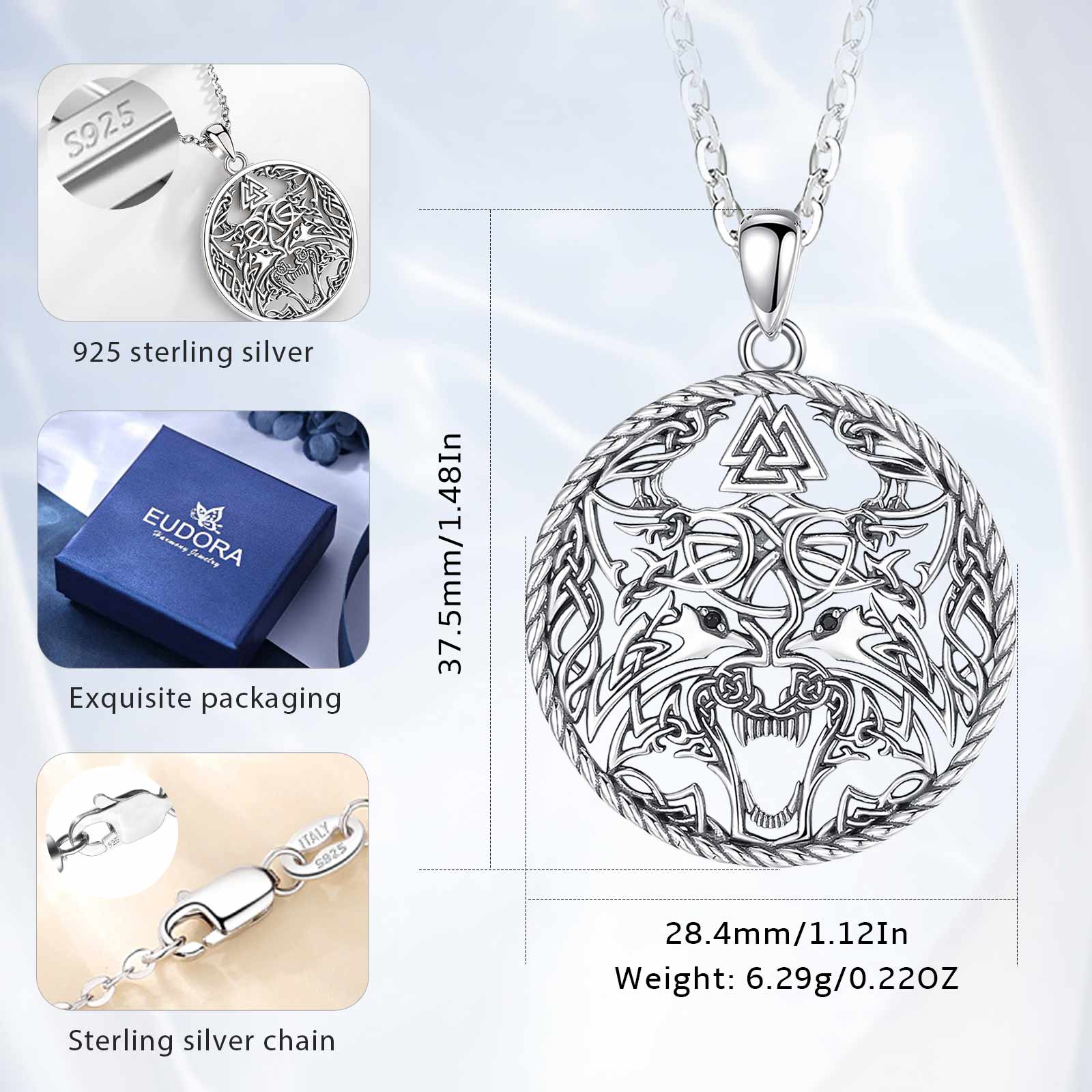Eudora Srebro Próby 925 Naszyj – Wolf Jewelry & Watches Tampa recenzja i cena
