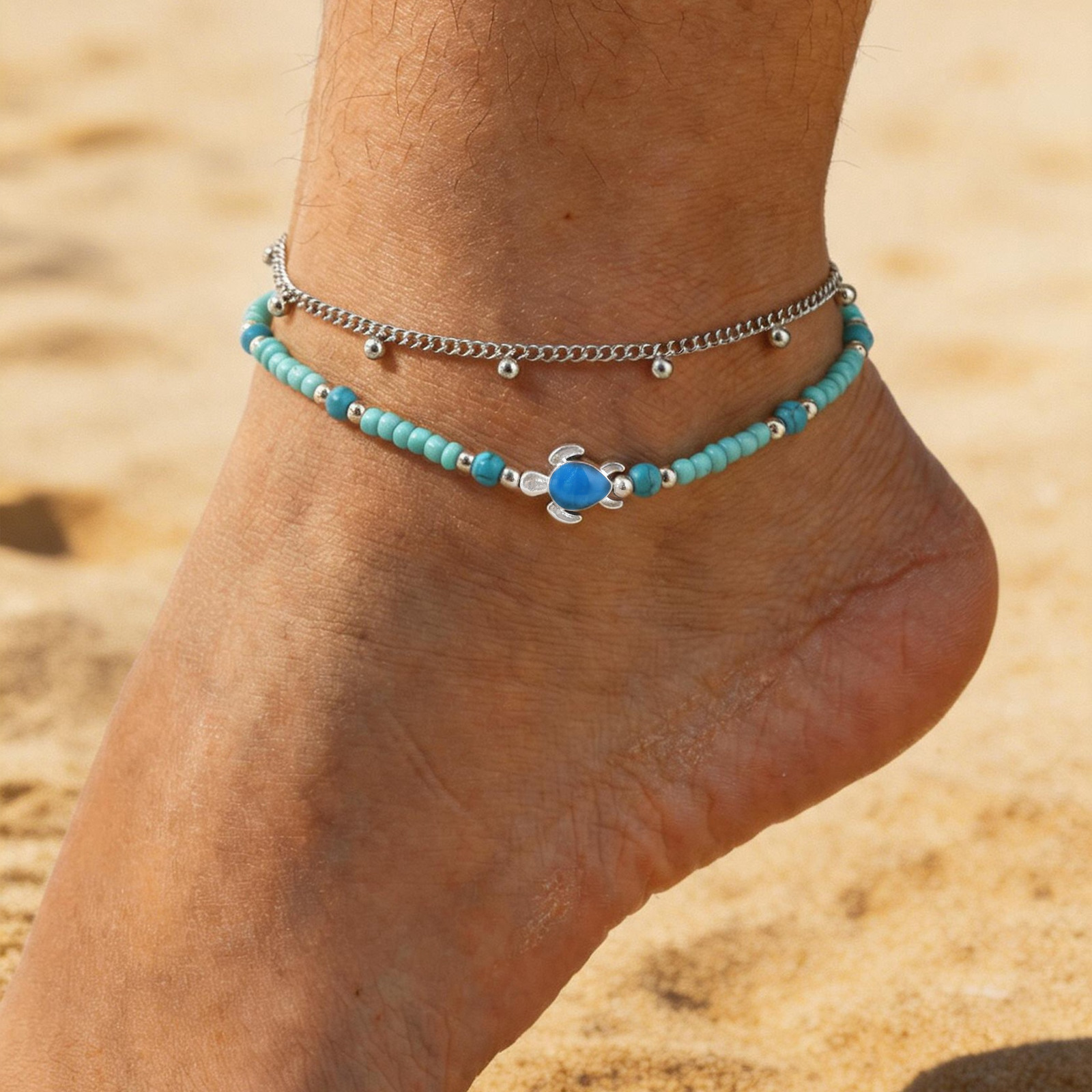 Zestaw bransoletek na kostkę z – Jc Jewelry & Watches Reviews recenzja i cena