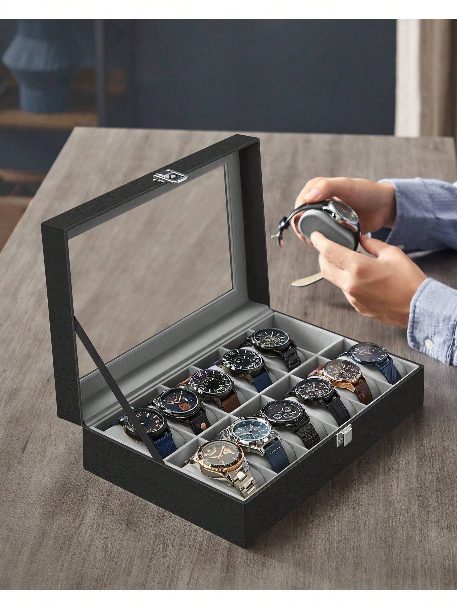 Pudełko na zegarki z 12 przegr – Jewelry Bracelet Watches recenzja i cena