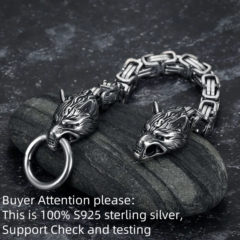 S925 srebro podwójna głowa wil – Wolf Jewelry & Watches Tampa recenzja i cena