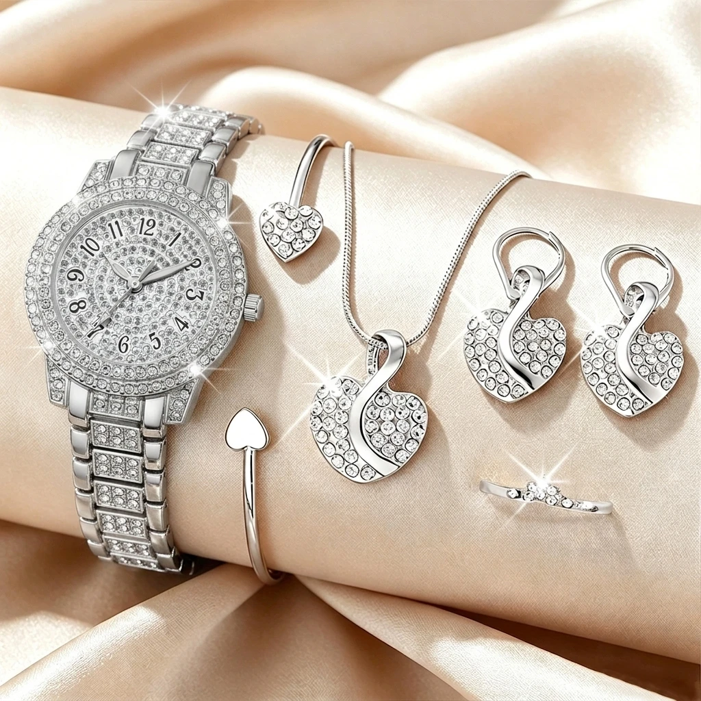 6 SZTUK Modny Zestaw Biżuterii – Jewelry Watches Luxury recenzja i cena