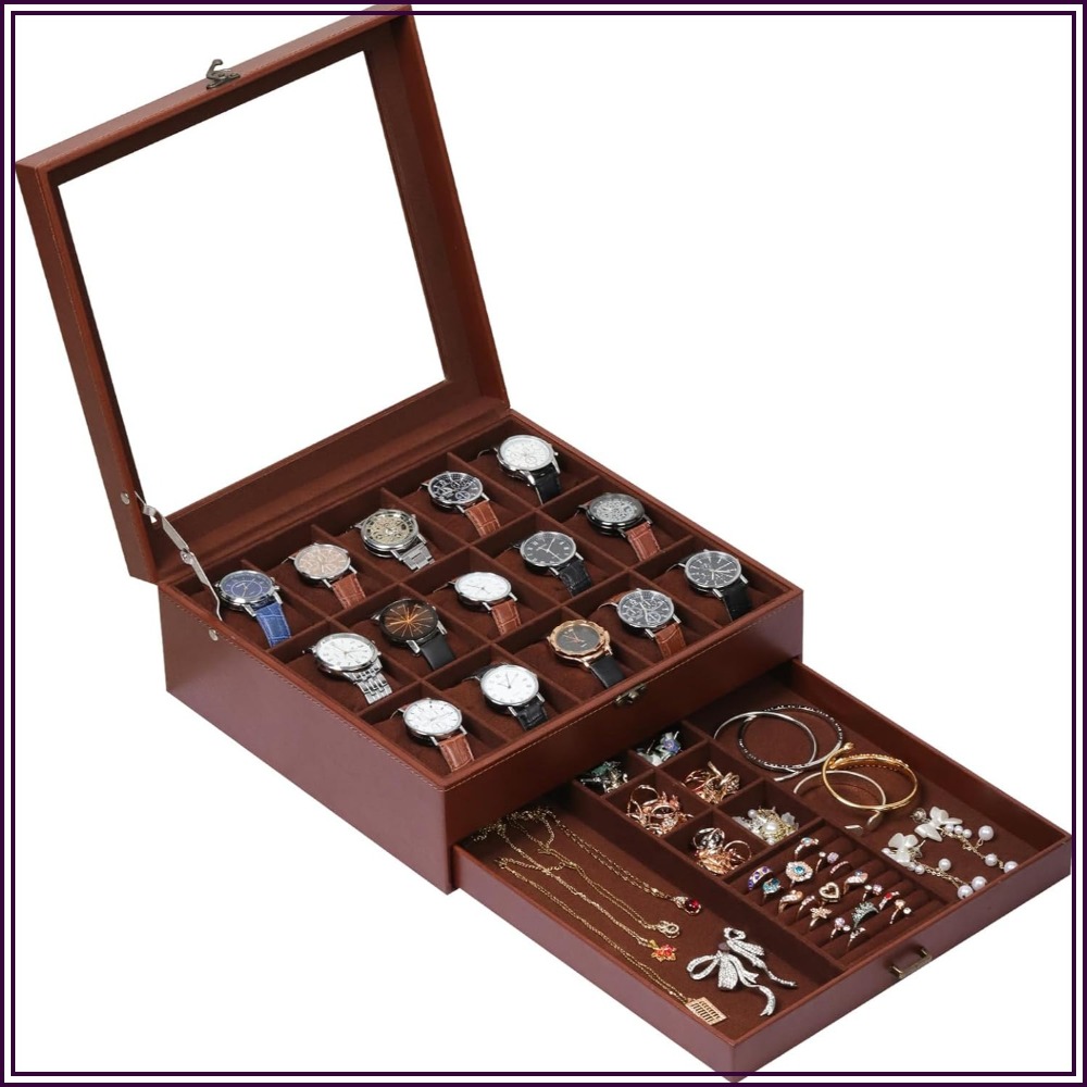 2-poziomowe pudełko na zegarki – Jewelry Box That Holds Watches recenzja i cena
