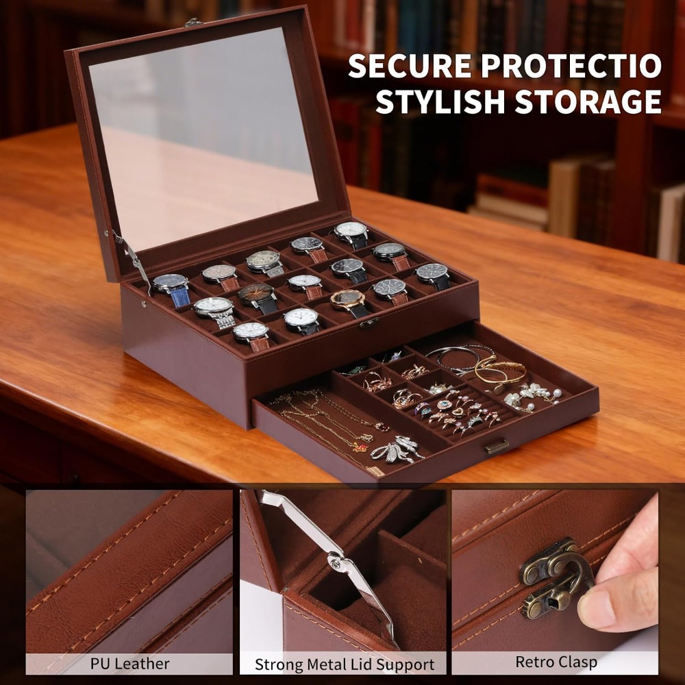 2-poziomowe pudełko na zegarki – Jewelry Box That Holds Watches recenzja i cena